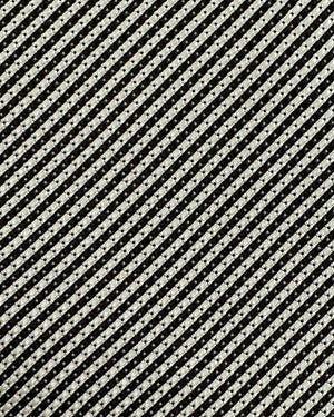 Tom Ford Silk Tie Black Silver Stripes - Wide Necktie