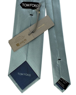 Tom Ford Silk Tie Sage Green Ribbed