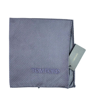 Tom Ford Silk Pocket Square Lilac Grosgrain