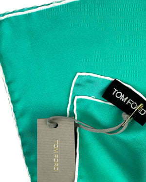 Tom Ford Silk Pocket Square Turquoise