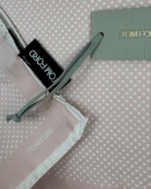 Tom Ford Silk Pocket Square Pink Dots