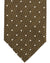 Tom Ford Silk Linen Necktie Brown Dots
