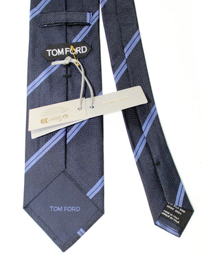 Tom Ford Tie Dark Blue Stripes New
