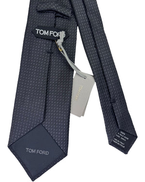 New Tom Ford Silk Tie Gray Pattern
