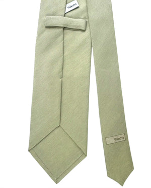Valextra Silk Tie Solid Light Sage Green Design - Wide Necktie SALE