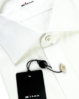 Kiton Tuxedo Shirt White 46 - 18