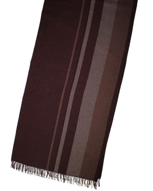 Ermenegildo Zegna Wool Throw Blanket Dark Brown Maroon Design SALE