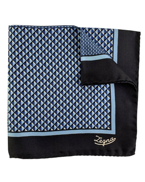 Ermenegildo Zegna Pocket Square Metal Blue Gray