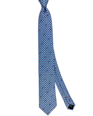 Ermenegildo Zegna Silk Tie Sky Blue Skis Novelty Design