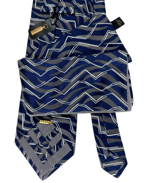 Zilli silk Tie & Matching Pocket Square