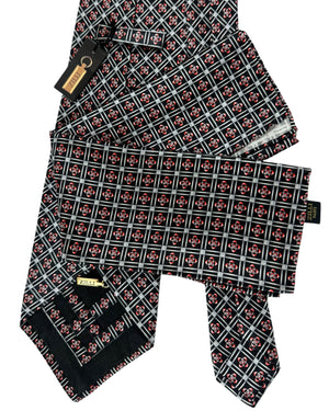 Zilli authentic Tie & Matching Pocket Square Set