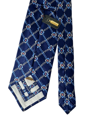 Zilli Tie Navy Design - Wide Necktie