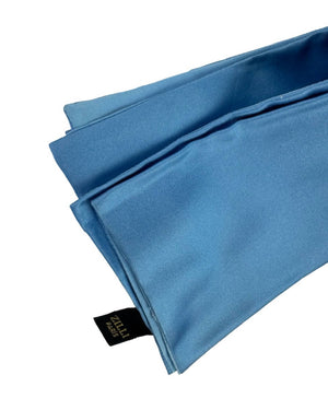 Zilli Pocket Square Solid Metal Blue