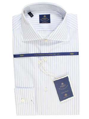 Luigi Borrelli Dress Shirt ROYAL COLLECTION White Blue 