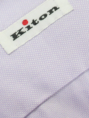 Kiton Dress Shirt Lilac Spread Collar Sartorial