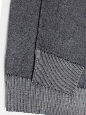 Kiton Cashmere Sweater Dark Gray V-Neck Hand Dyed