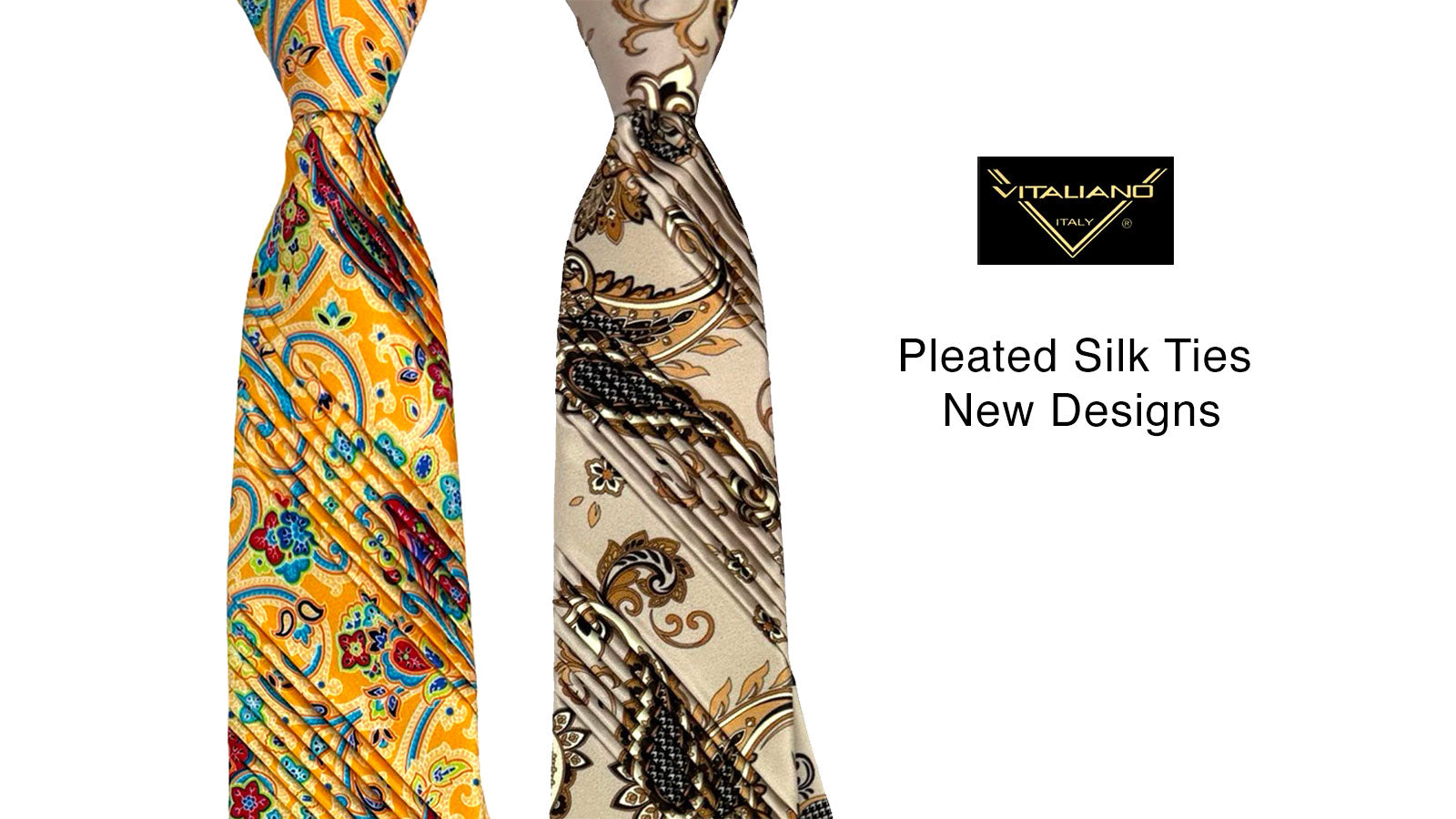 Pleated Silk Ties
