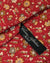 Cesare Attolini Tie Dark Red Mustard Floral