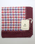 Luigi Borrelli Cotton Pocket Square Maroon Red Royal Blue SALE