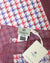 Luigi Borrelli Cotton Pocket Square Maroon Red Royal Blue SALE