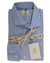 Luigi Borrelli Sport Shirt White Royal Blue Stripes 39 - 15 1/2