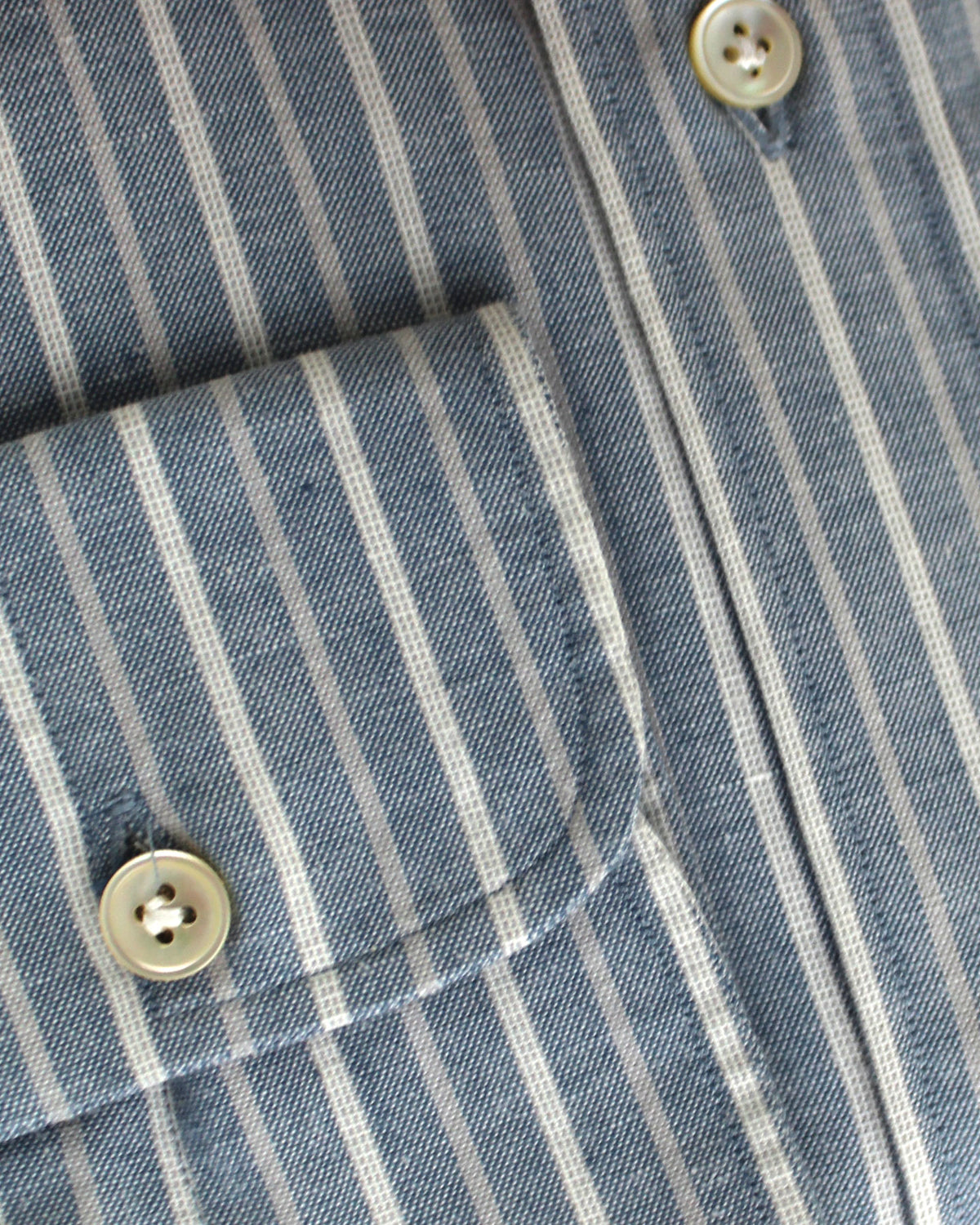 New Borrelli Sport Shirt Dark Blue Stripes 