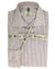 Luigi Borrelli Sport Shirt White Brown Stripes 