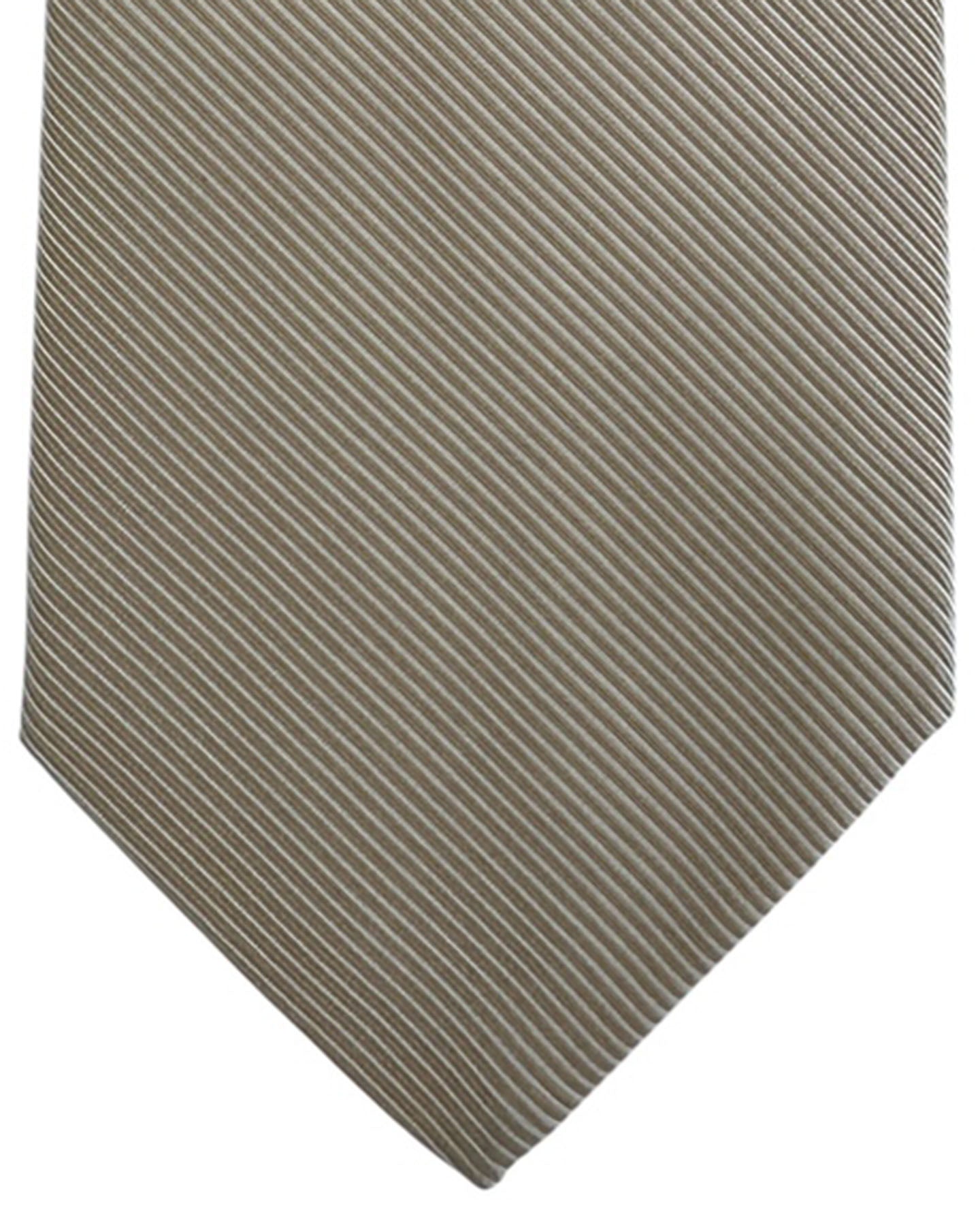 Luigi Borrelli Tie Taupe Grosgrain