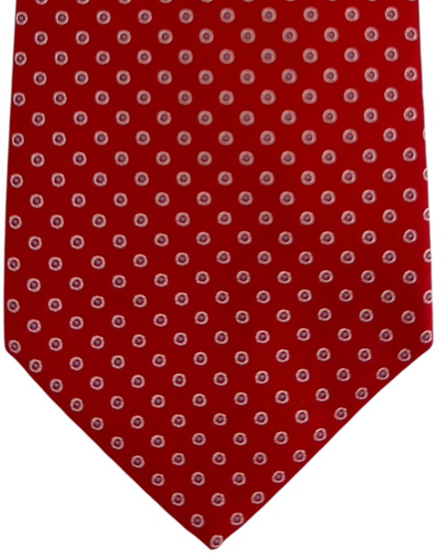 Luigi Borrelli Tie Red Micro Dot