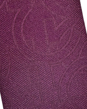 Salvatore Ferragamo Tie Purple Oversized Gancini - Narrow Necktie SALE