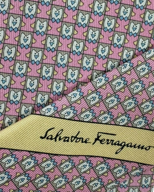 Salvatore Ferragamo Tie Pink Penguin - Novelty