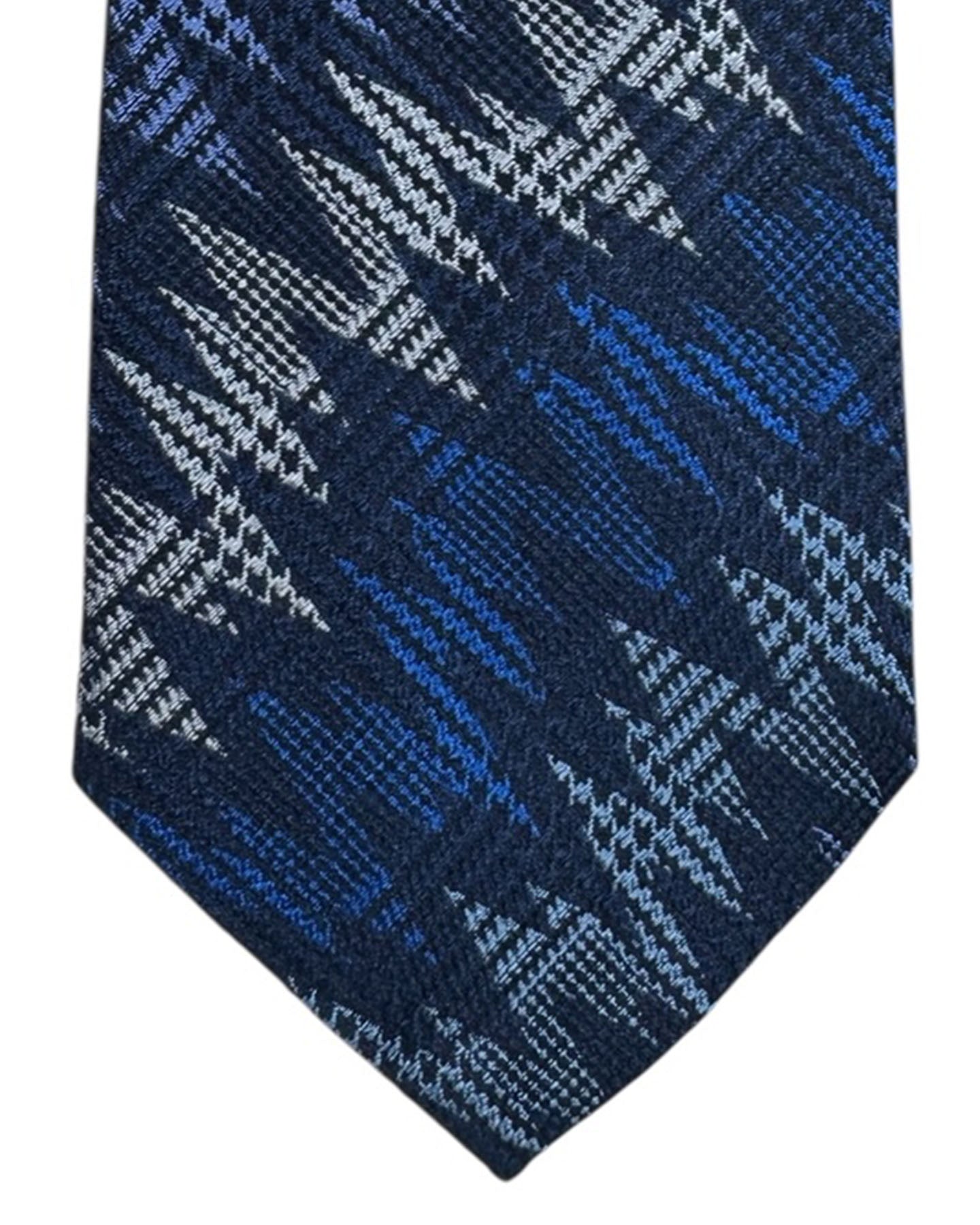 Missoni Tie Navy Blue Grey Cobalt Zig Zag