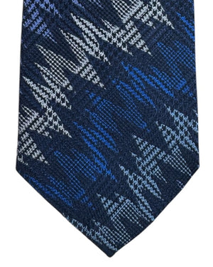 Missoni Tie Navy Blue Grey Cobalt Zig Zag