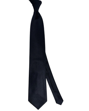 Tom Ford Tie Gray Midnight Blue  - Wide Necktie
