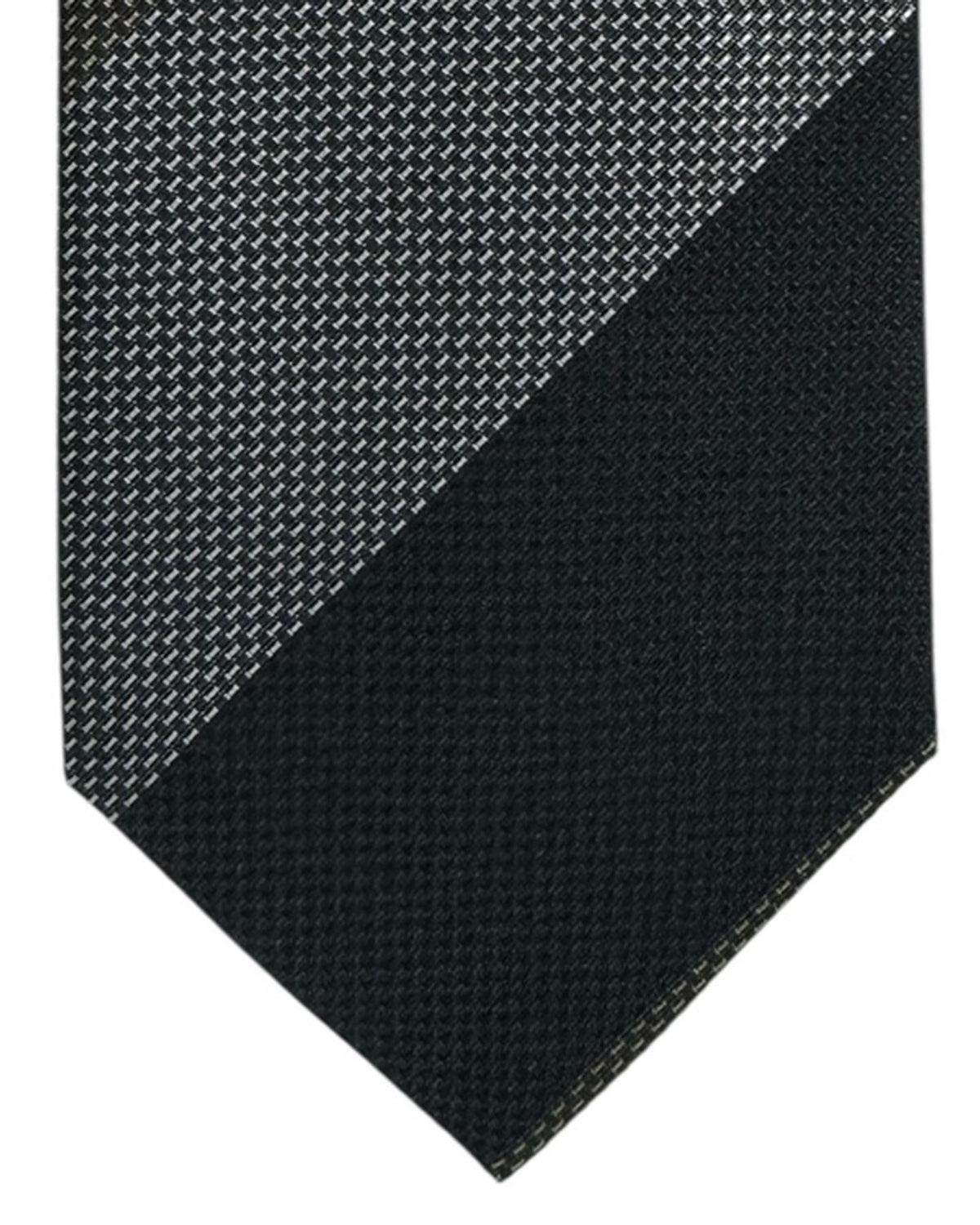 Missoni Tie  Black, Taupe-Olive & Gray Stripes