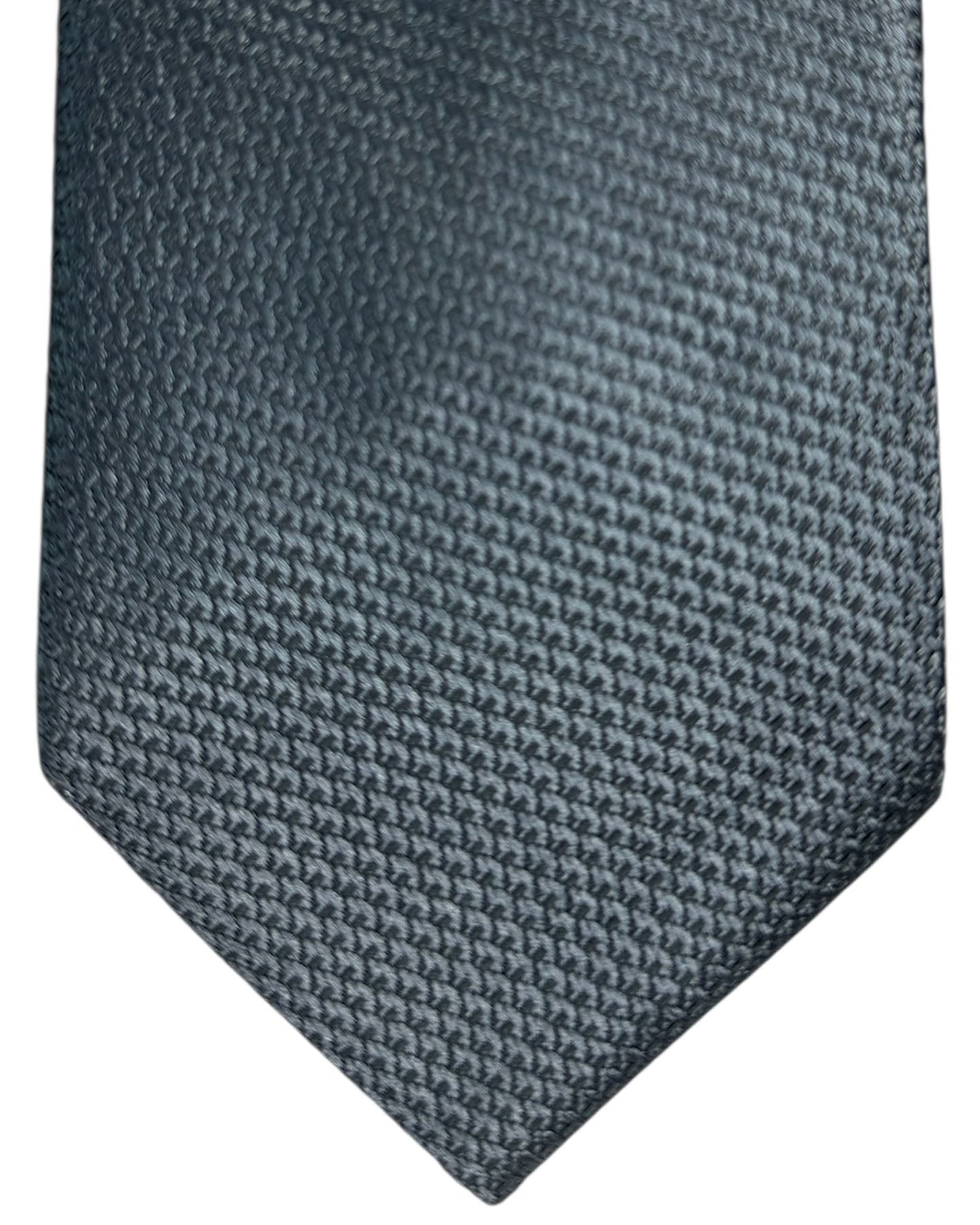 Tom Ford Tie Charcoal Gray Pattern  - Wide Necktie