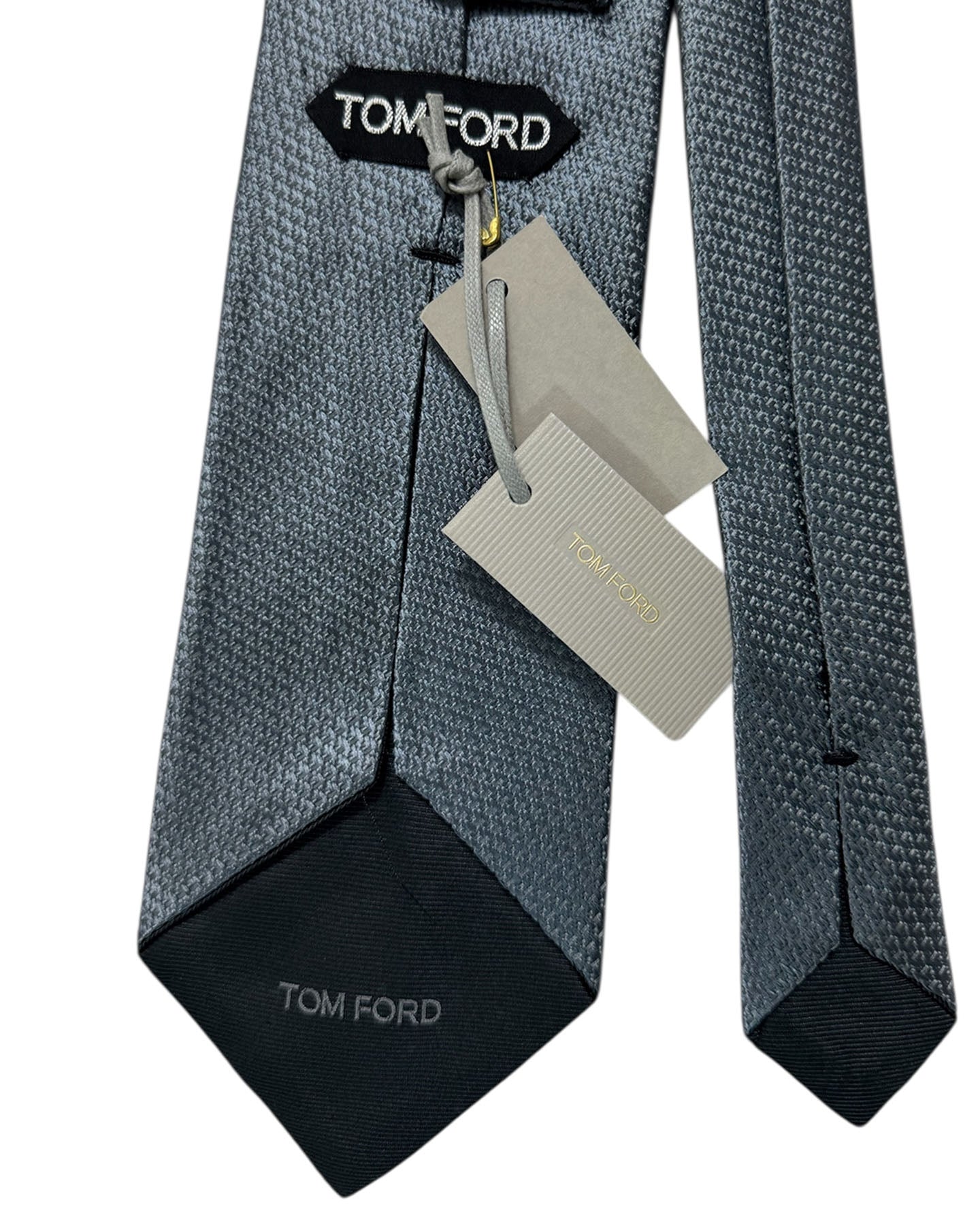 Tom Ford Tie Charcoal Gray Pattern  - Wide Necktie