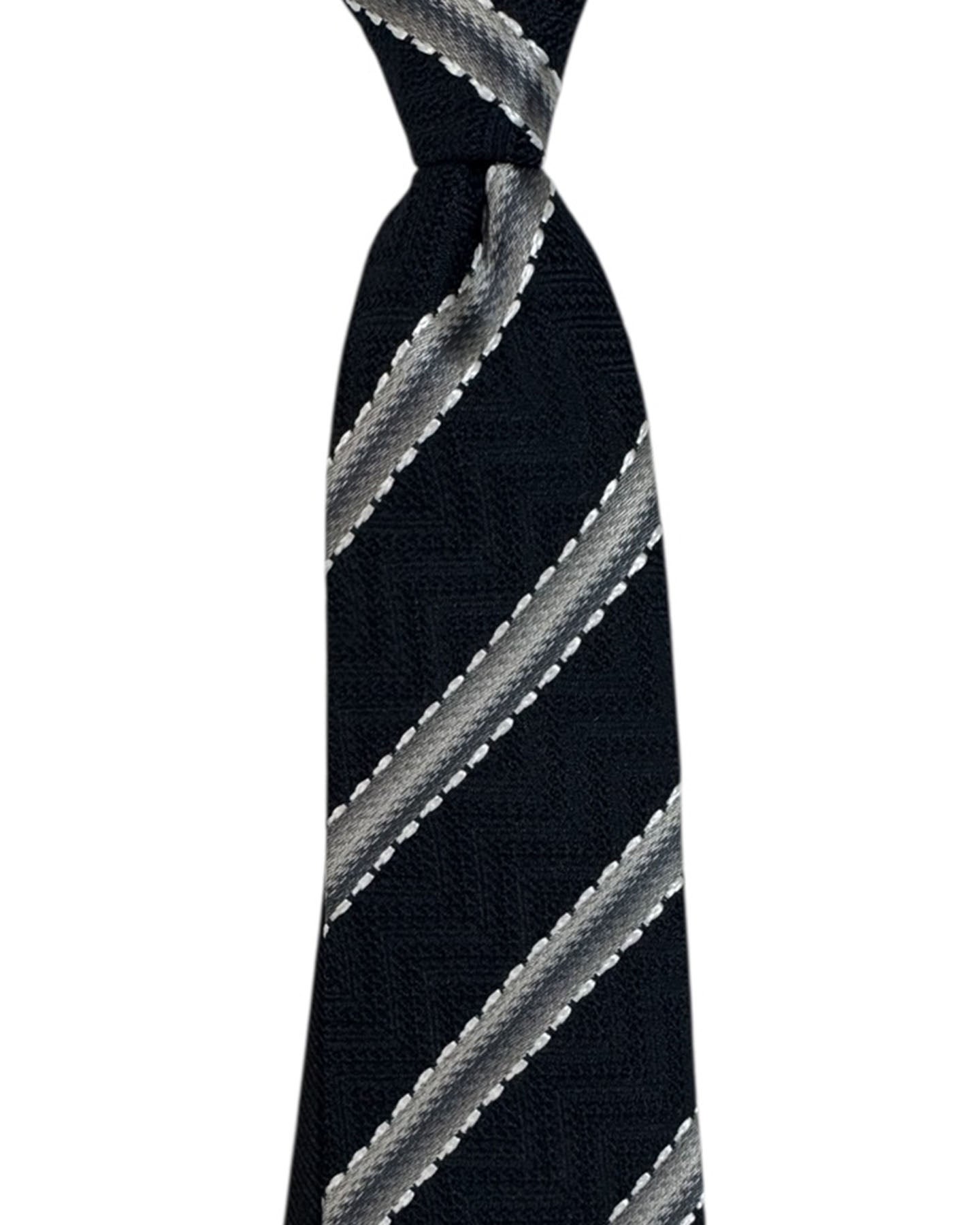 Missoni Tie Black Grey Stripes