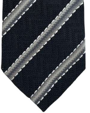 Missoni Tie Black Grey Stripes