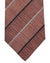Luigi Borrelli Silk Tie Brick Red Stripes SALE