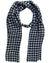 Agnona Scarf Black Sky Blue Plaid Check - Luxury Silk Linen Shawl