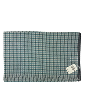 Agnona Scarf Aqua Gray 