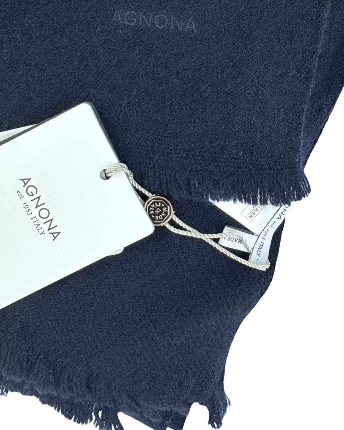 Agnona Scarf Cashmere Scarf Dark Blue - Luxury Shawl