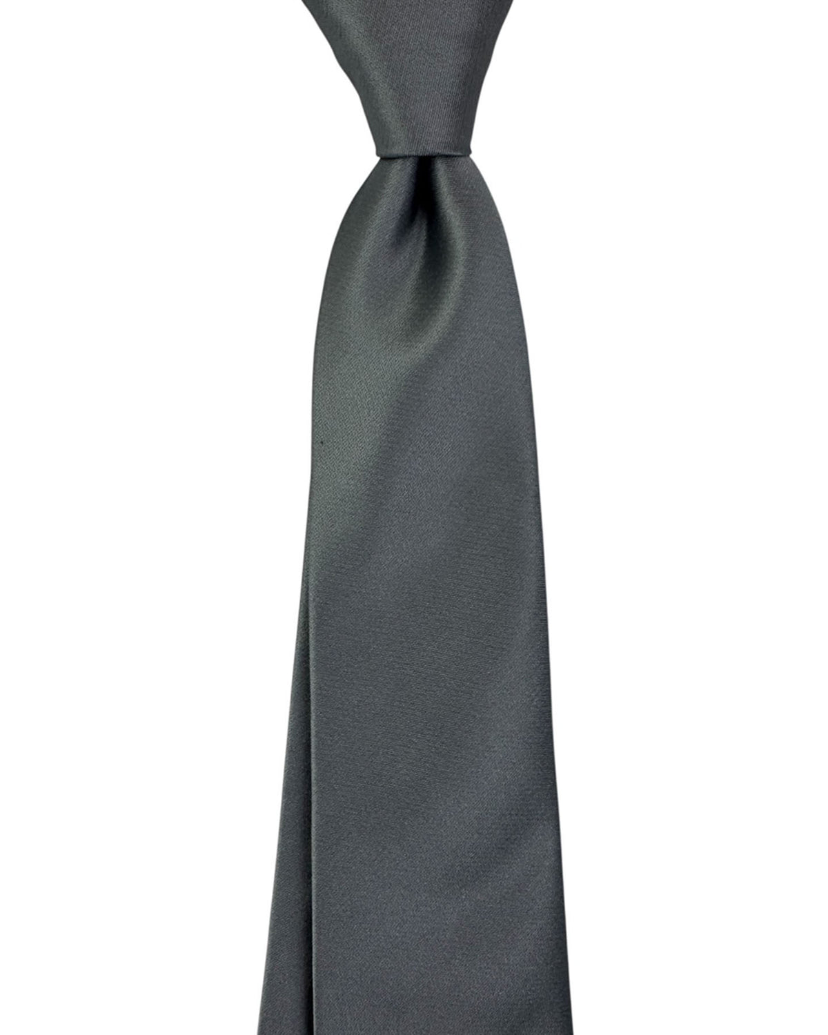 Armani Necktie Charcoal Gray Satin