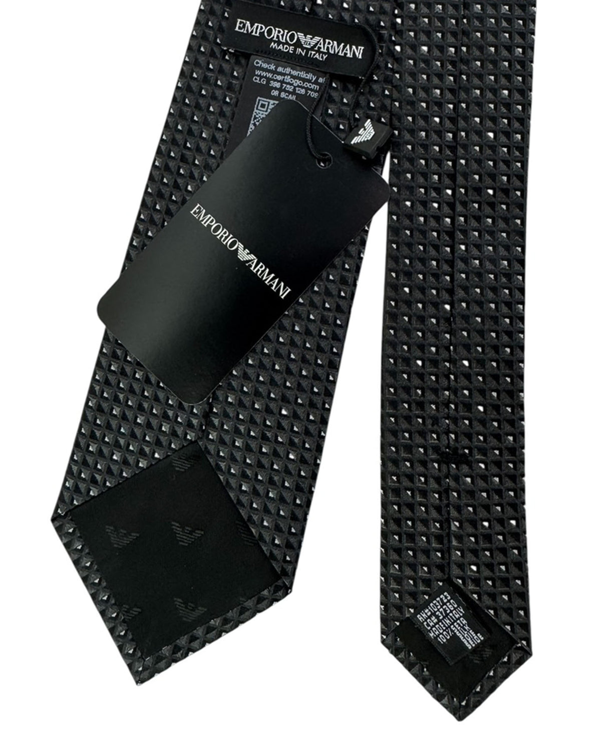 Armani Necktie Black Gemoetric