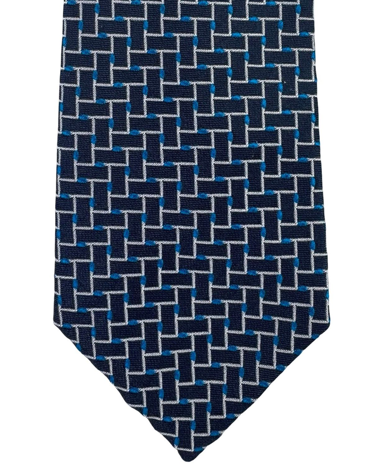Emporio Armani Tie Black Aqua Silver