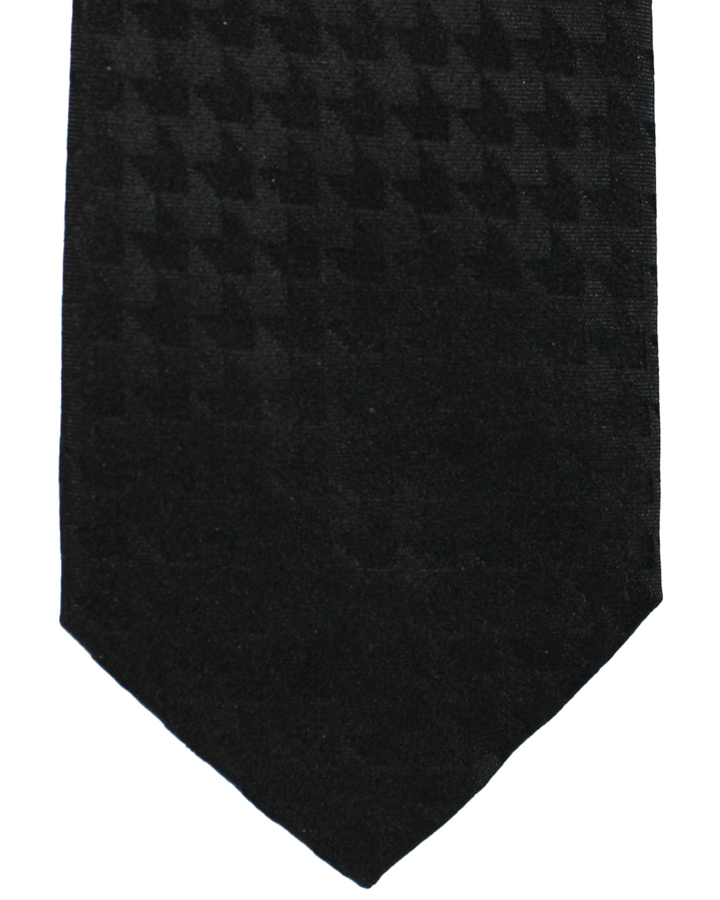 Armani Silk Tie Black Houndstooth Armani Collezioni