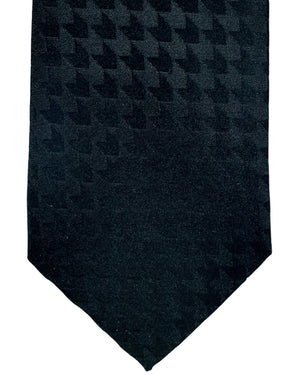 Armani Silk Tie Black Houndstooth