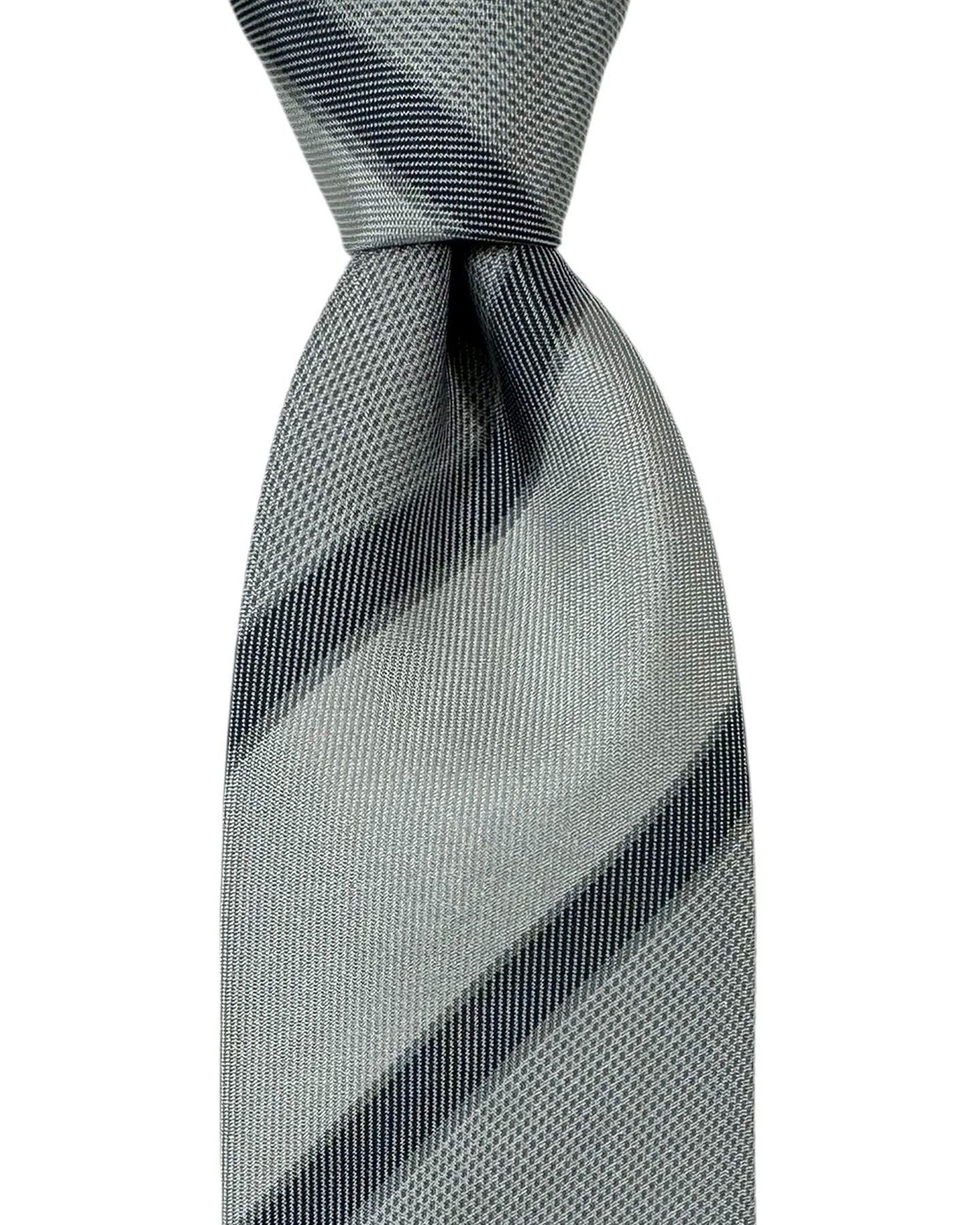 Armani Silk Tie Gray Stripes