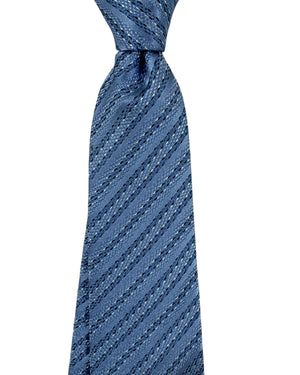 Armani Silk Tie Metal Blue Stripes